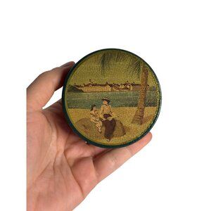 VTG 1993 WDW Grand Floridian Resort Sewing Kit Notions Tin w/ Contents 3.75"